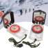 Portable Luminous Compass With Mirror Waterproof Multifunctional For Outdoor Exploration Hiking Climbing Black scale ring