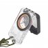 Portable Luminous Compass With Mirror Waterproof Multifunctional For Outdoor Exploration Hiking Climbing Black scale ring