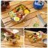 Portable Lunch  Box  With  Bamboo  Lid For Outdoor Camping Barbecue Picnic Food Container Stainless steel lunch box