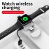 Portable Magnetic Wireless Charger For Iwatch 1 2 3 4 5 se 6 Generation black