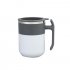 Portable Magnetized Cup Drink Rotating Cup Coffee Mixing Cup for Home Office black