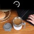 Portable Magnetized Cup Drink Rotating Cup Coffee Mixing Cup for Home Office white
