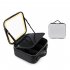 Portable Makeup Bag with Led Lighted Mirror Makeup Case Organizer with Adjustable Dividers White 26 X 23 X 11cm