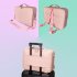Portable Makeup Bag with Led Lights Mirror Make Up Case Organizer with Adjustable Dividers Pink 38 X 28 X 11cm