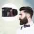 Portable Men Round Beard  Brush Soft Bristles Ergonomic Shape Design Strong Beard Hair Care Brushes Comfortable To Hold With Wooden Handle Dark brown