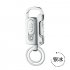 Portable Metal Keychain Bottle Opener Lighter Multi function Key Ring Outdoor Waterproof Tool silver GQG9