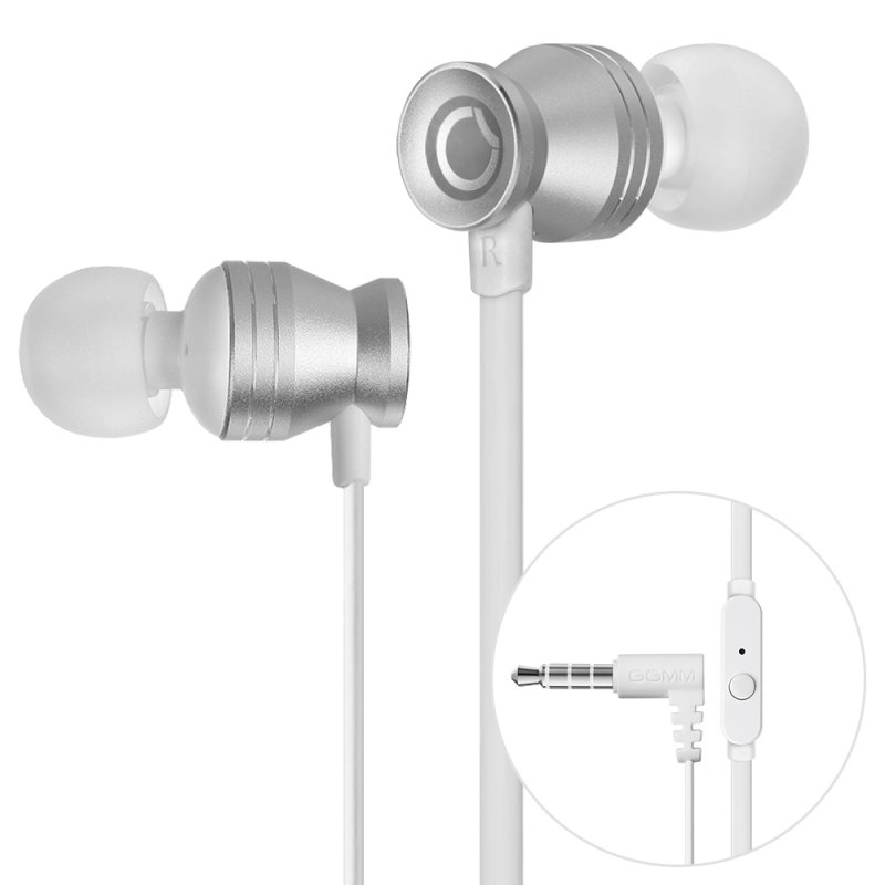 GGMM Noise Cancellation Silver Earphone