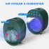 Portable Mini Air  Conditioner With Rgb Lights Desk Fan Low Noise Usb Power Supply Cooler Humidifier Purifier green