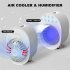 Portable Mini Air  Conditioner With Rgb Lights Desk Fan Low Noise Usb Power Supply Cooler Humidifier Purifier pink