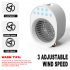 Portable Mini Air  Conditioner With Rgb Lights Desk Fan Low Noise Usb Power Supply Cooler Humidifier Purifier White