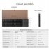 Portable Mini Bluetooth Keyboard Wireless Foldable Trackpad Keyboard for IOS Android Windows Ipad Black