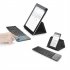 Portable Mini Bluetooth Keyboard Wireless Foldable Trackpad Keyboard for IOS Android Windows Ipad Silver