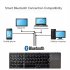 Portable Mini Bluetooth Keyboard Wireless Foldable Trackpad Keyboard for IOS Android Windows Ipad Black