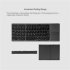 Portable Mini Bluetooth Keyboard Wireless Foldable Trackpad Keyboard for IOS Android Windows Ipad Black