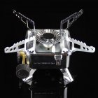 Portable Mini Cassette Furnace Outdoor Foldable Stainless Steel Camping Gas Stove Picnic Stove Survival Equipment silver