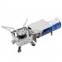 Portable Mini Cassette Furnace Outdoor Foldable Stainless Steel Camping Gas Stove Picnic Stove Survival Equipment silver