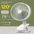 Portable Mini Clip On Fan 3 Levels 2000mah Battery Below 36db Low Noise Mute Desktop Fan Air Cooling Fan 2000mAh dark green