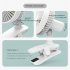 Portable Mini Clip On Fan 3 Levels 2000mah Battery Below 36db Low Noise Mute Desktop Fan Air Cooling Fan 2000mAh white