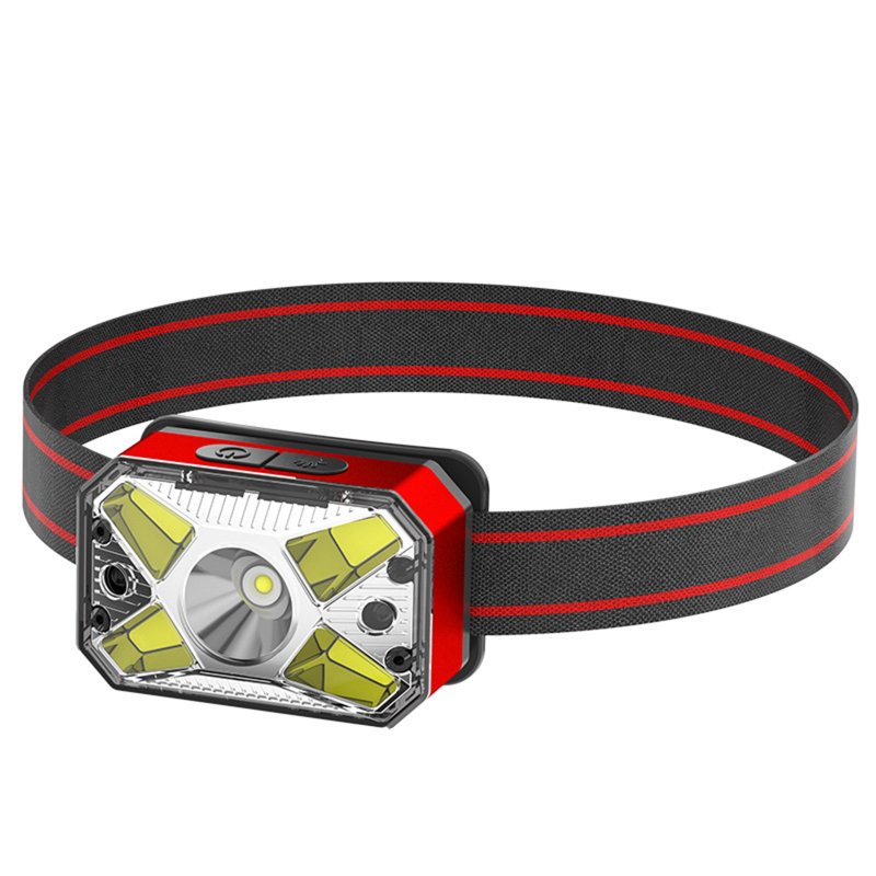 Portable Mini Cob Led Headlight Usb Charging Head-mounted Flashlight Torch Outdoor Fishing Light