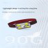 Portable Mini Cob Led Headlight Usb Charging Head mounted Flashlight Torch Outdoor Fishing Light red