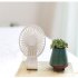 Portable Mini Fan Built in 2000mah Battery Outdoor Handheld Folding Usb Desk Fan Air Cooler For Home Office White