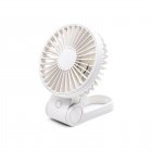 Portable Mini Fan Built-in 2000mah Battery Outdoor Handheld Folding Usb Desk Fan Air Cooler For Home Office White