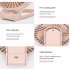 Portable Mini Fan Built in 2000mah Battery Outdoor Handheld Folding Usb Desk Fan Air Cooler For Home Office White