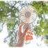 Portable Mini Fan Built in 2000mah Battery Outdoor Handheld Folding Usb Desk Fan Air Cooler For Home Office White