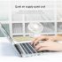 Portable Mini Fan Built in 2000mah Battery Outdoor Handheld Folding Usb Desk Fan Air Cooler For Home Office White