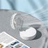 Portable Mini Fan Usb Charging Hanging Neck Handheld Folding Fan Humidifying Spray Night Light pink