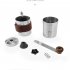 Portable Mini Hand  Coffee  Grinder  Machine Adjustable Setting Stainless Steel Manual Coffee Bean Mill For Home Office Outdoor Hiking Medium upgrade brown