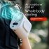 Portable Mini Hanging Fan 4 Level Usb Charging Mute Digital Display Electric Fan for Work Travel Sports Cooking Black