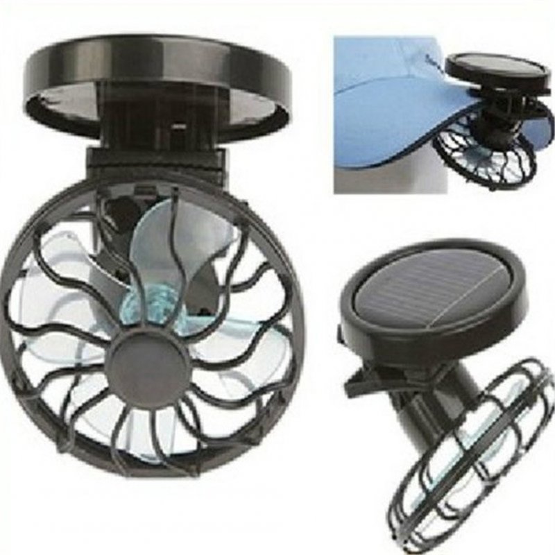 Portable Mini Solar Powered Fan with Clip Summer Must-have Fan for Hat 8cm