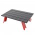 Portable Mini Table Outdoor Camping Foldable Lightweight Aluminum Alloy Coffee Desk with Carry Bag red and black
