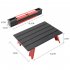 Portable Mini Table Outdoor Camping Foldable Lightweight Aluminum Alloy Coffee Desk with Carry Bag red and black