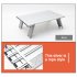 Portable Mini Table Outdoor Camping Foldable Lightweight Aluminum Alloy Coffee Desk with Carry Bag wood color 3