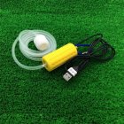 Portable Mini USB Aquarium Fish Tank Oxygen Air Pump Mute Energy Saving Supplies Accessories yellow