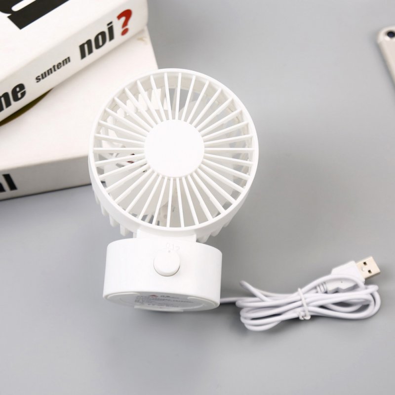 Portable Mini USB Charging Fan Desktop Office Shaking Electric Fan Decoration white_102*79*138mm