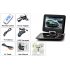 Portable Multimedia DVD player with a 10 inch swivel screen makes multimedia entertainment easy to transport anywhere due to a convenient and compact size