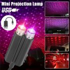 Portable Multipurpose Usb Led  Car  Interior  Light Freely Adjustable Bracket High Brightness Roof Atmosphere Star Projector Lamp C202S