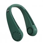 Portable Neck Fan 360°Cooling Hanging Fan USB Rechargeable 3000mAh Small Handheld Fan For Camping Office Travel green