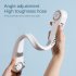 Portable Neck Fan 360  Cooling Hanging Fan USB Rechargeable 3000mAh Small Handheld Fan For Camping Office Travel Purple