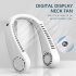 Portable Neck Fan 360  Cooling Hanging Fan USB Rechargeable 3000mAh Small Handheld Fan For Camping Office Travel White