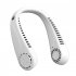 Portable Neck Fan 360  Cooling Hanging Fan USB Rechargeable 3000mAh Small Handheld Fan For Camping Office Travel White