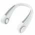 Portable Neck Fan 360  Fast Cooling Hanging Fan USB Rechargeable 3000mAh Battery Fan For Camping Office Travel White