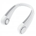 Portable Neck Fan 360°Fast Cooling Hanging Fan USB Rechargeable 3000mAh Battery Fan For Camping Office Travel White