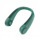 Portable Neck Fan 360°Fast Cooling Hanging Fan USB Rechargeable 3000mAh Battery Fan For Camping Office Travel green