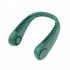 Portable Neck Fan 360  Fast Cooling Hanging Fan USB Rechargeable 3000mAh Battery Fan For Camping Office Travel green