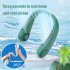 Portable Neck Fan 360  Fast Cooling Hanging Fan USB Rechargeable 3000mAh Battery Fan For Camping Office Travel green