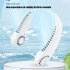Portable Neck Fan 360  Fast Cooling Hanging Fan USB Rechargeable 3000mAh Battery Fan For Camping Office Travel pink